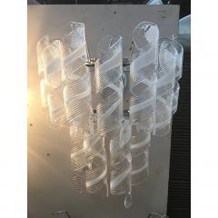  SimoEng Set of 2 Wall Sconces Murano Glass Italian Swirling Wall Lights - 4209247