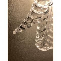  SimoEng Set of Two Contemporary Italian Transparent Felci Murano Glass Wall Sconce - 3677468