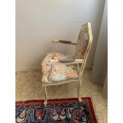  SimoEng Set of Two Contemporary Ivory and Pink Floral Chairs - 3366906