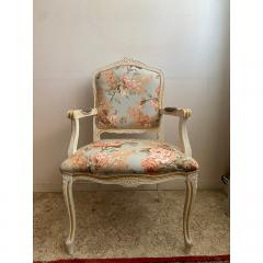  SimoEng Set of Two Contemporary Ivory and Pink Floral Chairs - 3366909
