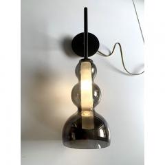  SimoEng Set of Two Contemporary Smoked in Black Nickel Wall Sconces - 3634546