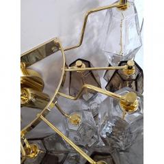  SimoEng Set of Two Contemporary Transpaernt and Fum Poliedro Wall Sconces - 3965008