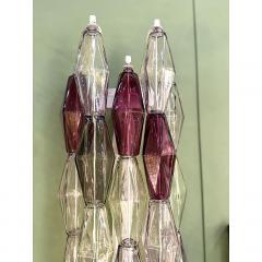  SimoEng Set of Two Contemporary Wall Sconces With Multicolored Poliedri Murano Glass - 4086653