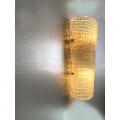  SimoEng Set of Two Crocodile Opalino Murano Glass Wall Sconces - 3660170