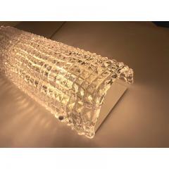  SimoEng Set of Two Crocodile Transparent Murano Glass Wall Sconces - 3573225