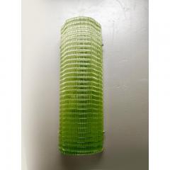  SimoEng Set of Two Diamanted Green Rectangular Murano Glass Wall Sconce - 3612383