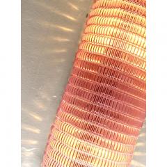  SimoEng Set of Two Diamanted Pink Rectangular Murano Glass Wall Sconce - 3612402