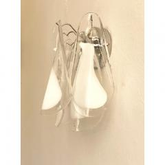  SimoEng Set of Two Rondini Murano Glass Wall Sconces in Mazzega Style - 3711589