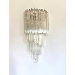  SimoEng Set of Two Venetian Quadriedro Twist Murano Glass Wall Sconces - 4028273