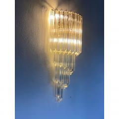  SimoEng Set of Two Venetian Quadriedro Twist Murano Glass Wall Sconces - 4028276