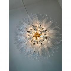  SimoEng Sputnik Murano Style Glass Palmetta Chandelier Clear and Green - 4209376