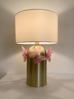  SimoEng Table lamp Murano glass with pink butterfly - 3099404