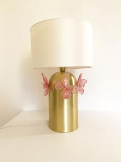  SimoEng Table lamp Murano glass with pink butterfly - 3099405