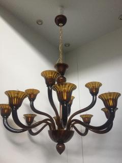  SimoEng Tobacco Murano Style Glass Chandelier - 2825055