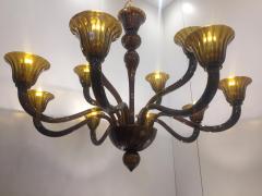  SimoEng Tobacco Murano Style Glass Chandelier - 2825058