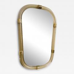  SimoEng Torciglione Gold Murano Glass Wall Mirror in Barovier Style - 3521336