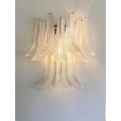  SimoEng Transparent Diamanted Murano Glass Selle Wall Sconces in Mazzega Style - 3443934