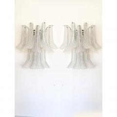  SimoEng Transparent Diamanted Murano Glass Selle Wall Sconces in Mazzega Style - 3443935