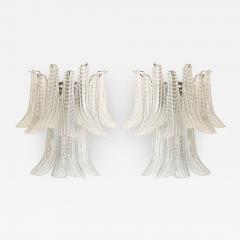  SimoEng Transparent Diamanted Murano Glass Selle Wall Sconces in Mazzega Style - 3444560