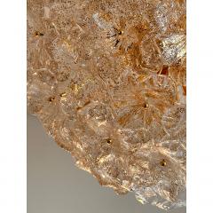  SimoEng Transparent and Gold Lotus Murano Style Glass Sputnik Chandelier - 4086700