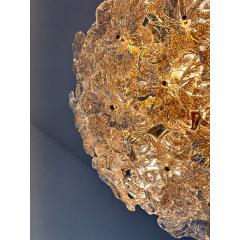  SimoEng Transparent and Gold Lotus Murano Style Glass Sputnik Chandelier - 4086701