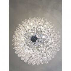  SimoEng Transparent and White Ricci Murano Glass Chandelier - 3610037