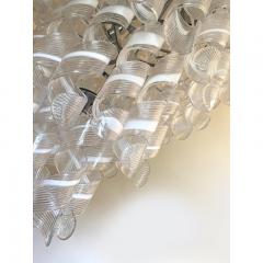  SimoEng Transparent and White Ricci Murano Glass Chandelier - 3610038