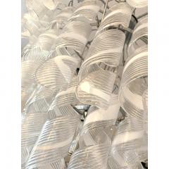  SimoEng Transparent and White Ricci Murano Glass Chandelier - 3610039