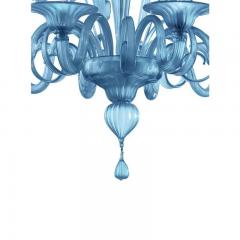  SimoEng Venetian Blue Satin Murano Glass Chandelier by Simoeng - 4685768