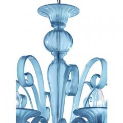  SimoEng Venetian Blue Satin Murano Glass Chandelier by Simoeng - 4685769