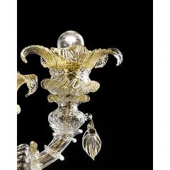  SimoEng Venetian C Rezzonico Floral Gold Murano Style Glass Chandelier - 4028316