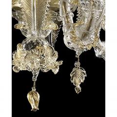  SimoEng Venetian C Rezzonico Floral Gold Murano Style Glass Chandelier - 4028318