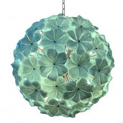  SimoEng Venetian Green Wather Flowers Murano Style Glass Sputnik Chandelier - 4030109