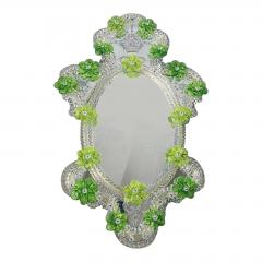  SimoEng Venetian Oval Green Floral Hand Carved Mirror by Simoeng for Simoeng - 4685529