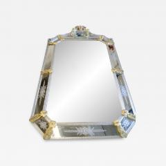  SimoEng Venetian Rectangular Floreal Hand Carving Wall Mirror in Murano Glass Style - 3347881