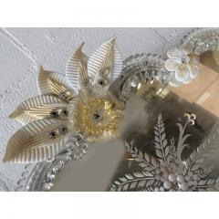  SimoEng Venetian Rectangular Gold Floreal Hand Carving Mirror in Murano Glass Style - 3336328