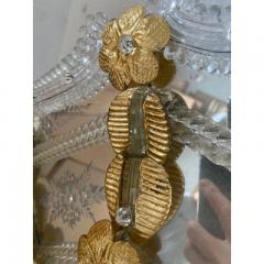  SimoEng Venetian Rectangular Gold Floreal Hand Carving Mirror in Murano Glass Style - 3336337