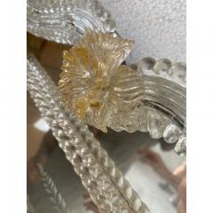  SimoEng Venetian Rectangular Gold Floreal Hand Carving Mirror in Murano Glass Style - 3345716