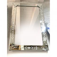  SimoEng Venetian Rectangular Hand Carving Wall Mirror Murano Glass Style - 3336270