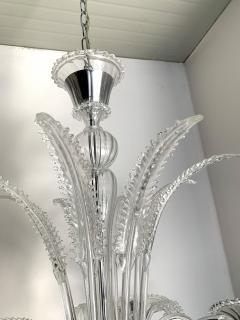  SimoEng Venetian Transparent Murano Style Glass Chandelier With Ferns Felci Leaves - 2825075