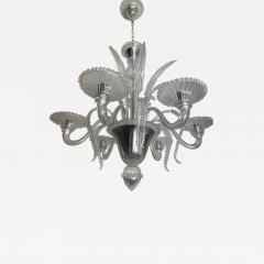  SimoEng Venetian Transparent Murano Style Glass Chandelier With Ferns Felci Leaves - 2828784