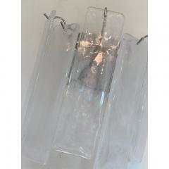  SimoEng Venied White Alabastro Strips Listelli Murano Glass Wall Sconce - 3634455