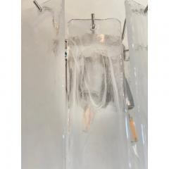  SimoEng Venied White Alabastro Strips Listelli Murano Glass Wall Sconce - 3634459