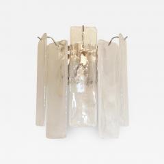  SimoEng Venied White Alabastro Strips Listelli Murano Glass Wall Sconce - 3635913