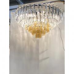  SimoEng Vintage Amber Quadriedro Murano Style Glass Chandelier - 3966738