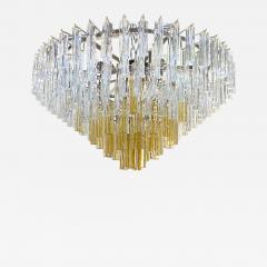  SimoEng Vintage Amber Quadriedro Murano Style Glass Chandelier - 3968363