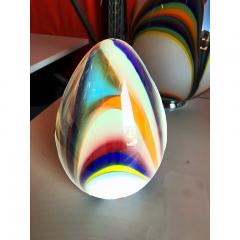  SimoEng White Egg Small Lamp in Murano Style Multicolored Glass - 3530515