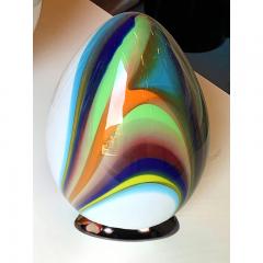  SimoEng White Egg Small Lamp in Murano Style Multicolored Glass - 3530517