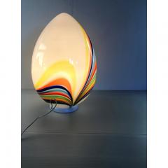  SimoEng White Egg With Multicolored Reeds Murano Style Glass Table Lamp - 3965033