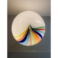  SimoEng White Egg With Multicolored Reeds Murano Style Glass Table Lamp - 3965035